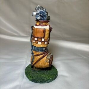 Golf Bag And Clubs Figurine Desk Decoration Golfer Collectible Figure Shelf